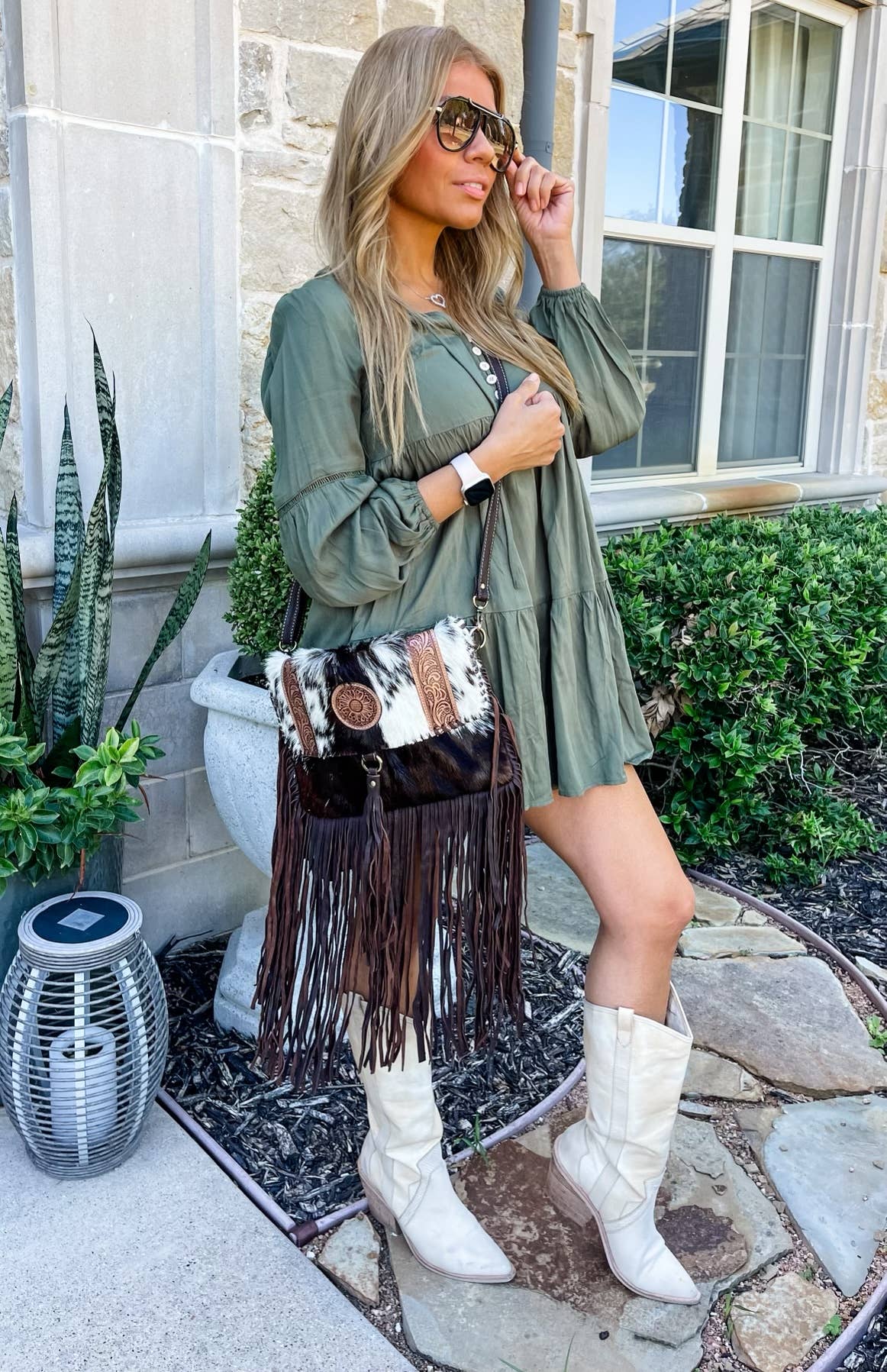THE STEVIE COWHIDE PURSE