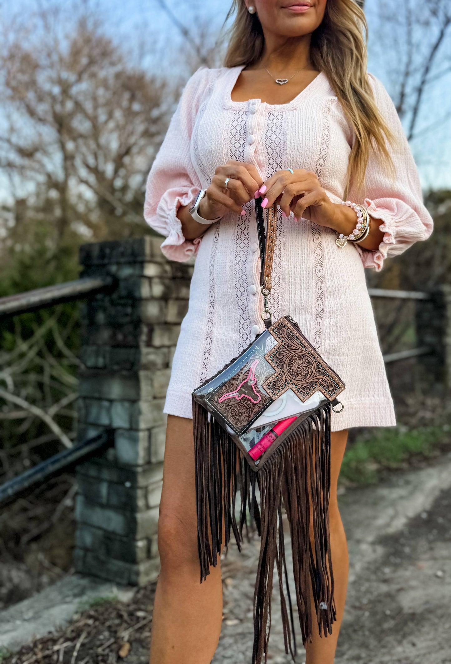 BACKSTAGE PASS FRINGE STADIUM BAG 🖤
