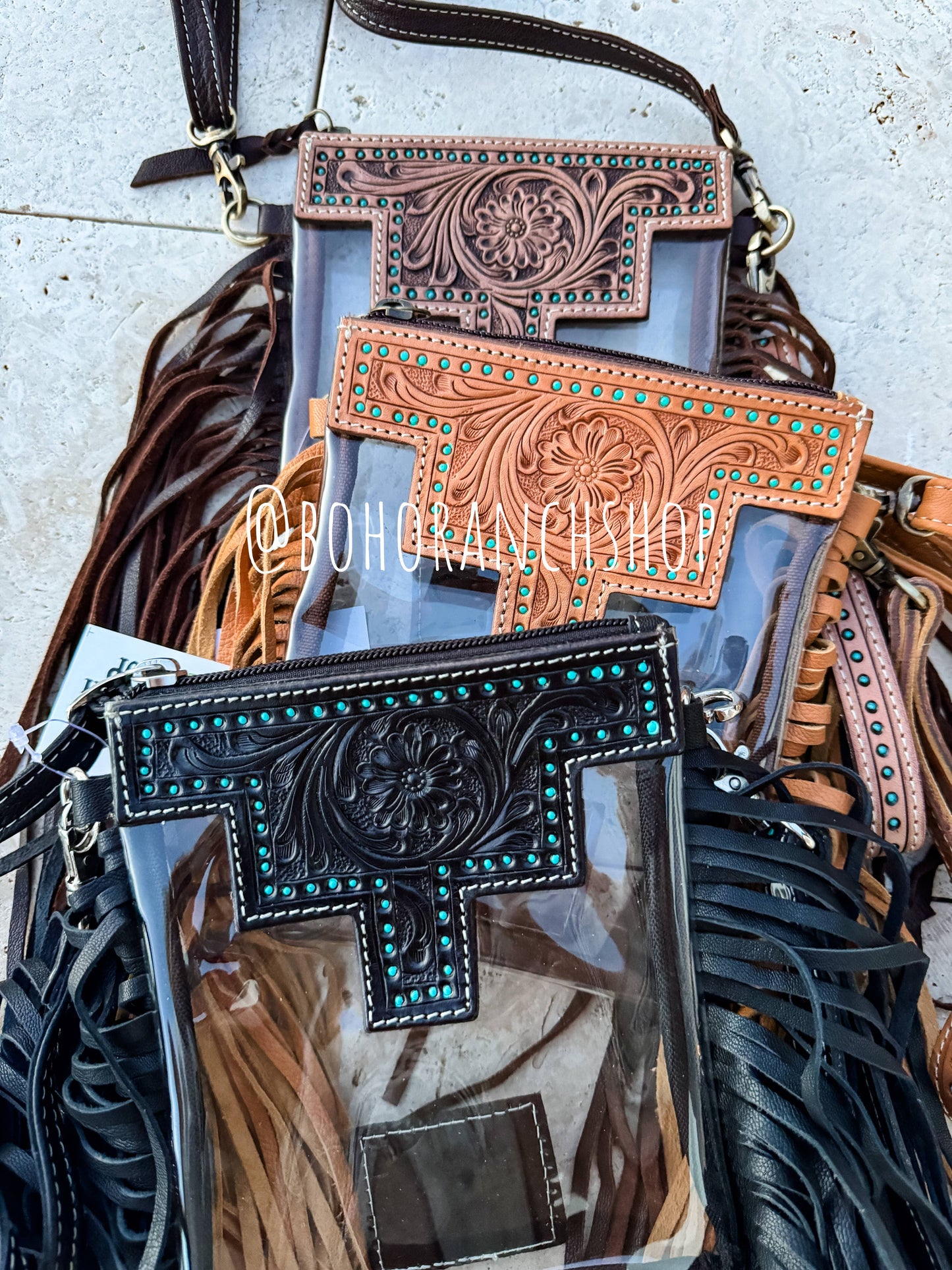 BACKSTAGE PASS FRINGE STADIUM BAG 🖤
