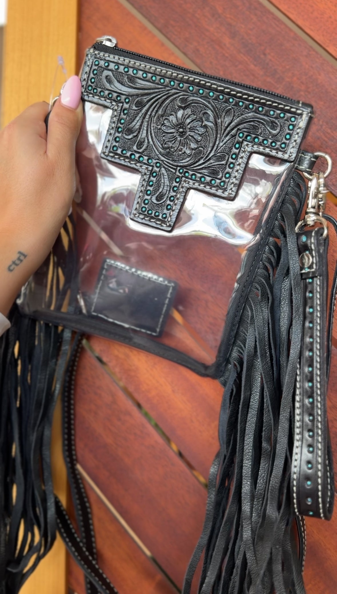 BACKSTAGE PASS FRINGE STADIUM BAG 🖤