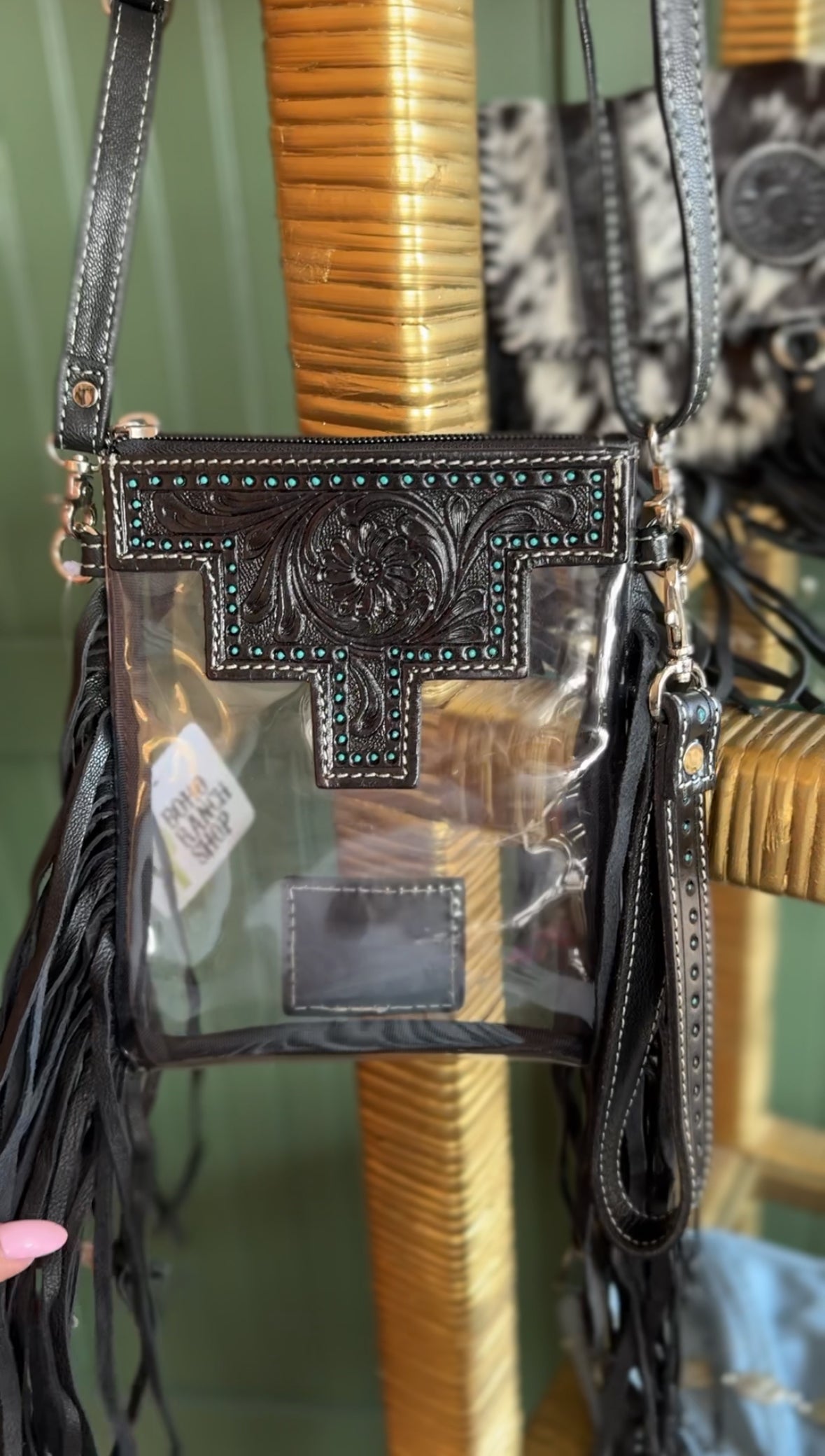 BACKSTAGE PASS FRINGE STADIUM BAG 🖤