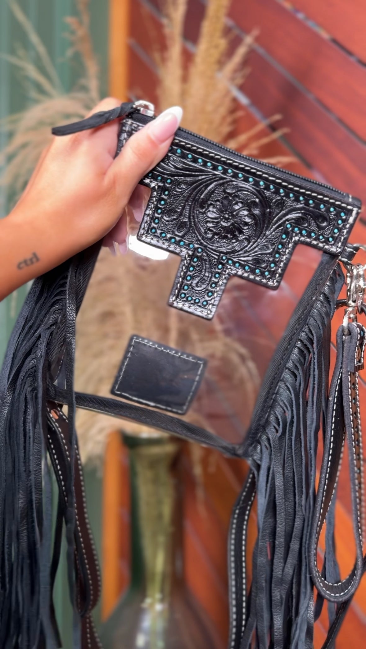 BACKSTAGE PASS FRINGE STADIUM BAG 🖤