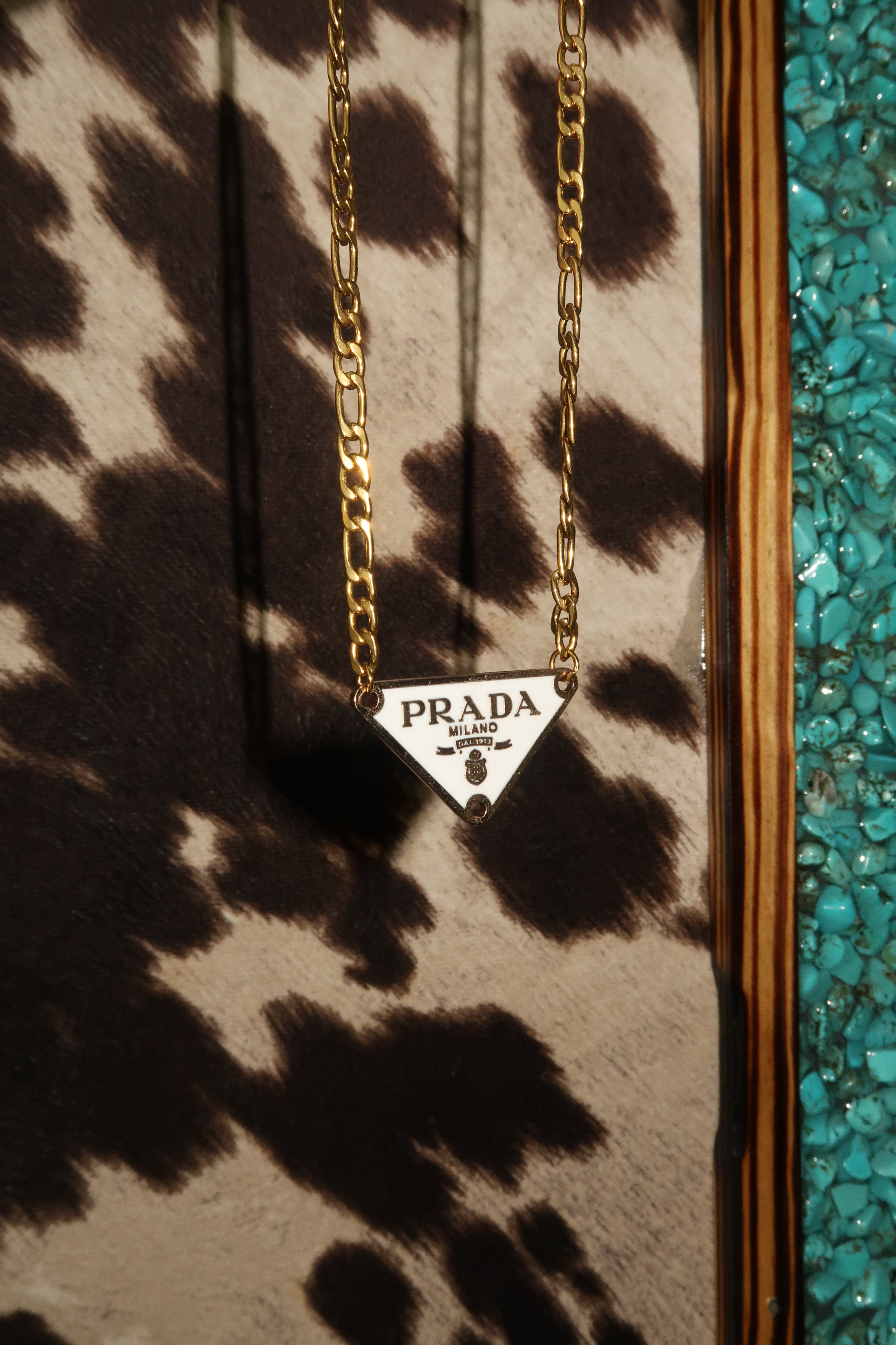 UPCYCLED PRADA STATEMENT NECKLACE- Cream 🤍 – The Stubborn Cowgirl