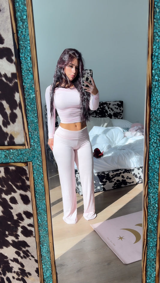 PINK CLOUD RUCHED TOP