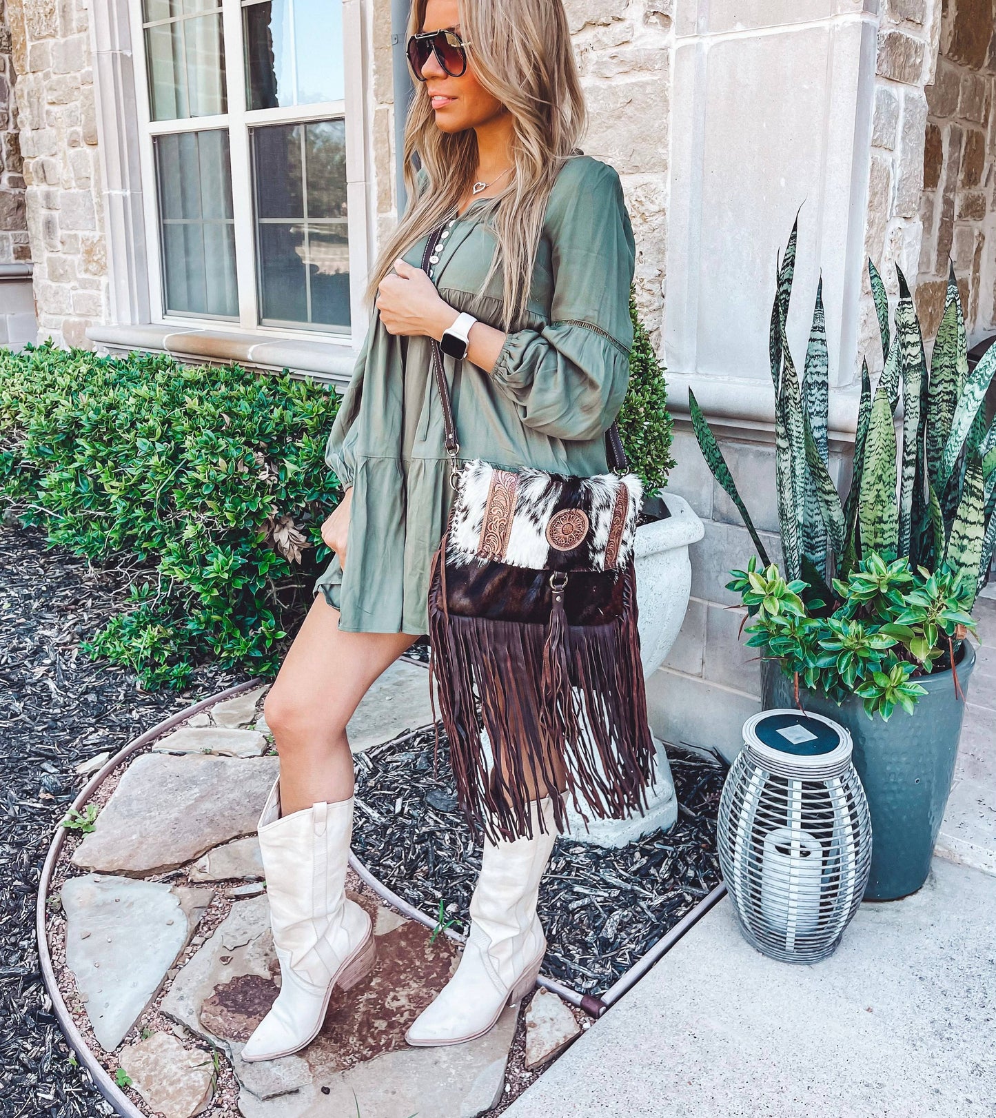 THE STEVIE COWHIDE PURSE