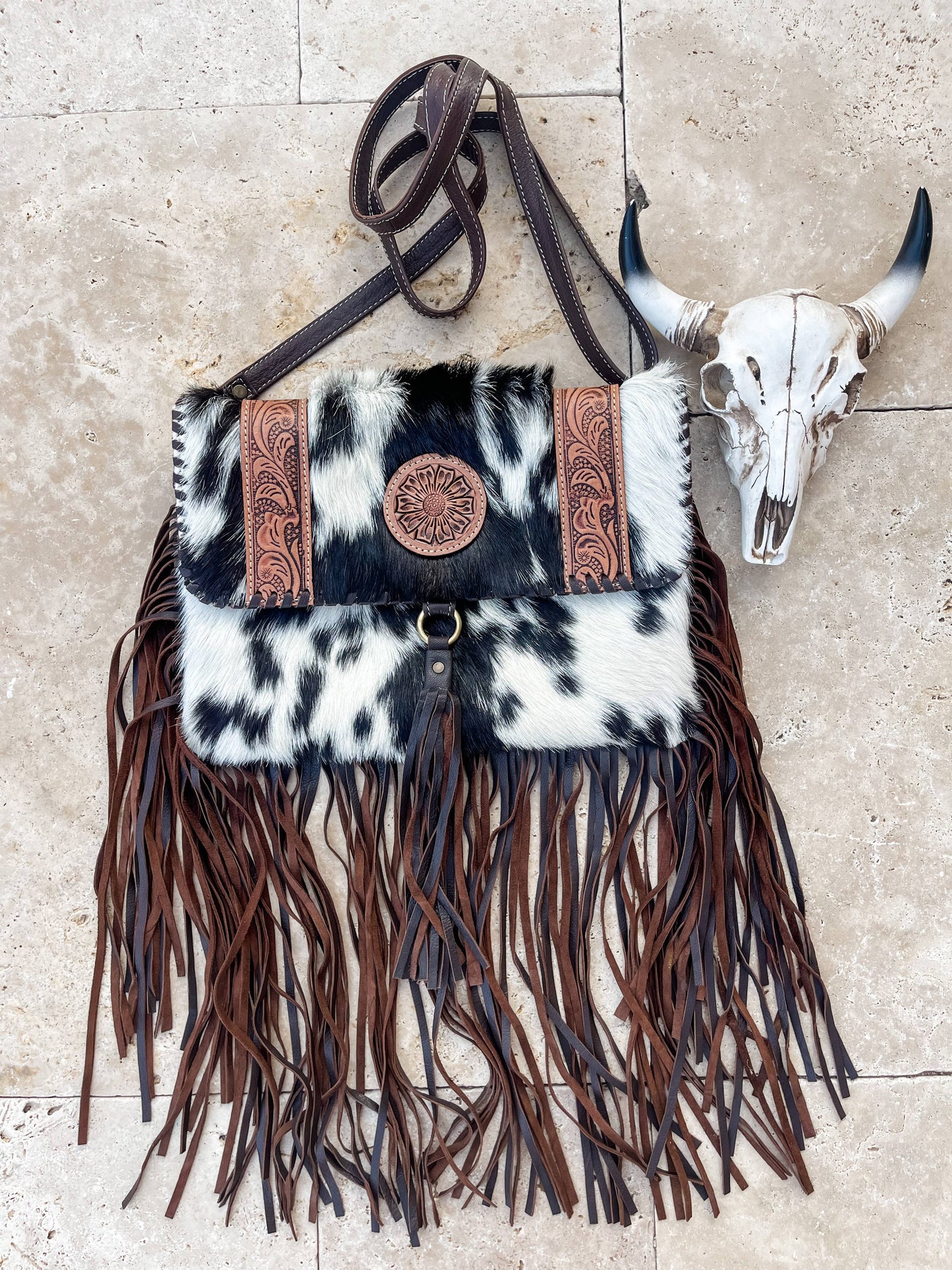 THE STEVIE COWHIDE PURSE