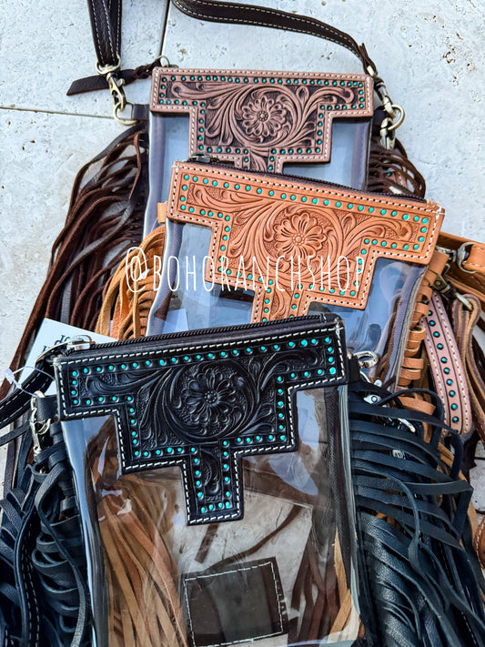 BACKSTAGE PASS FRINGE STADIUM BAG 🖤