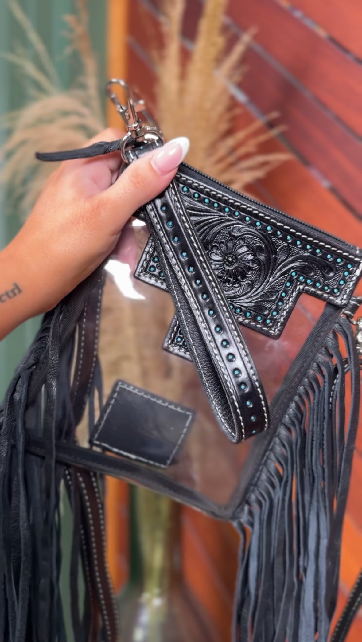 BACKSTAGE PASS FRINGE STADIUM BAG 🖤