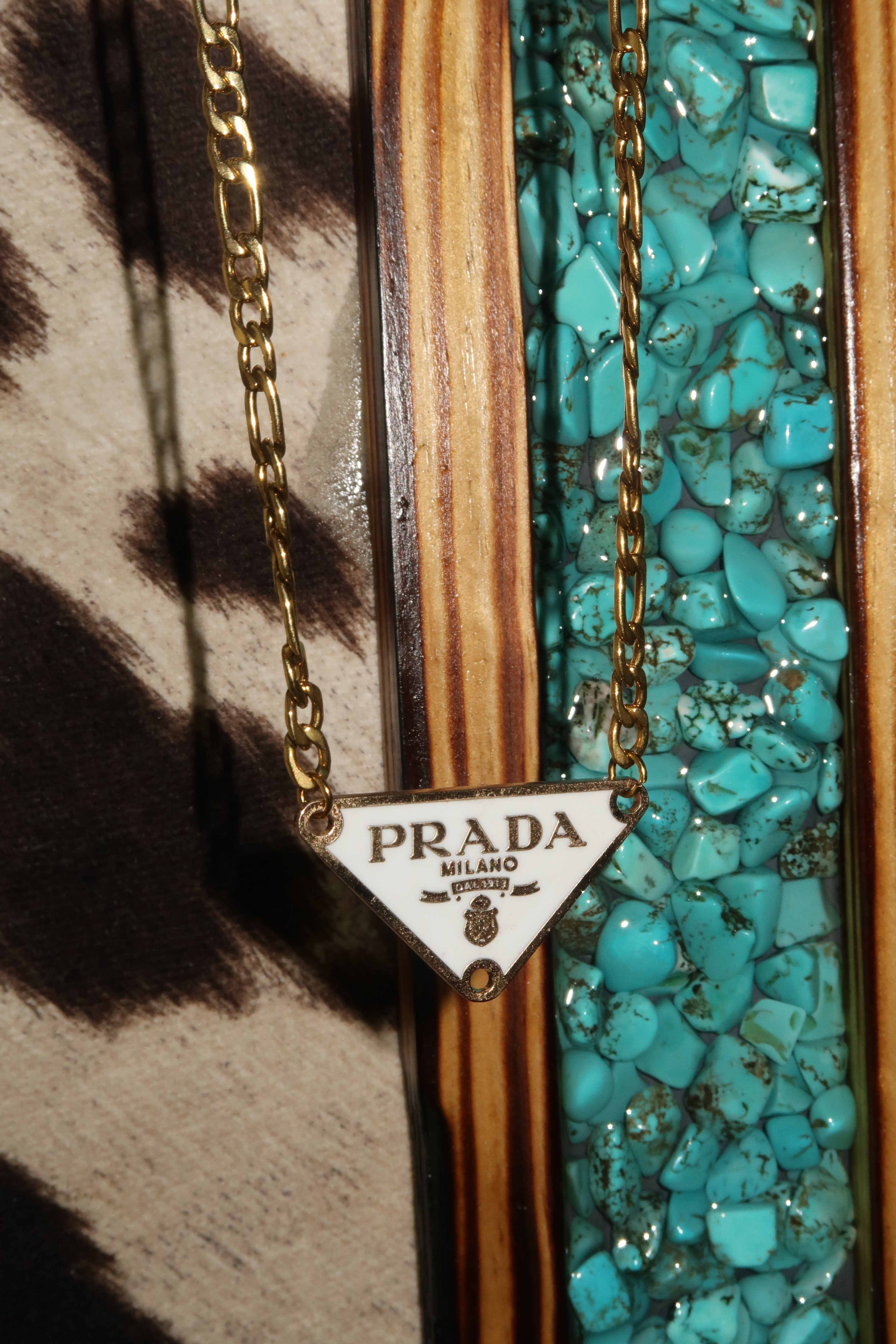 UPCYCLED PRADA STATEMENT NECKLACE- Cream 🤍 – The Stubborn Cowgirl