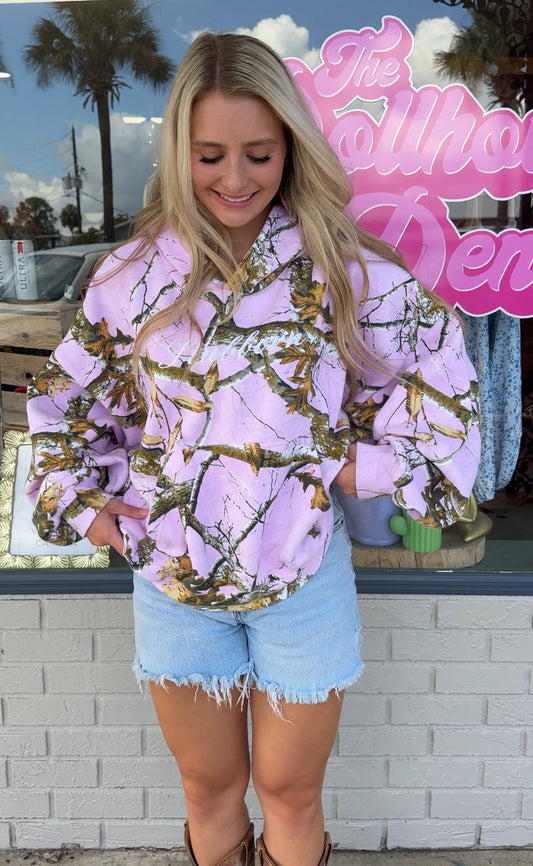 STUBBORN PINK CAMO HOODIE