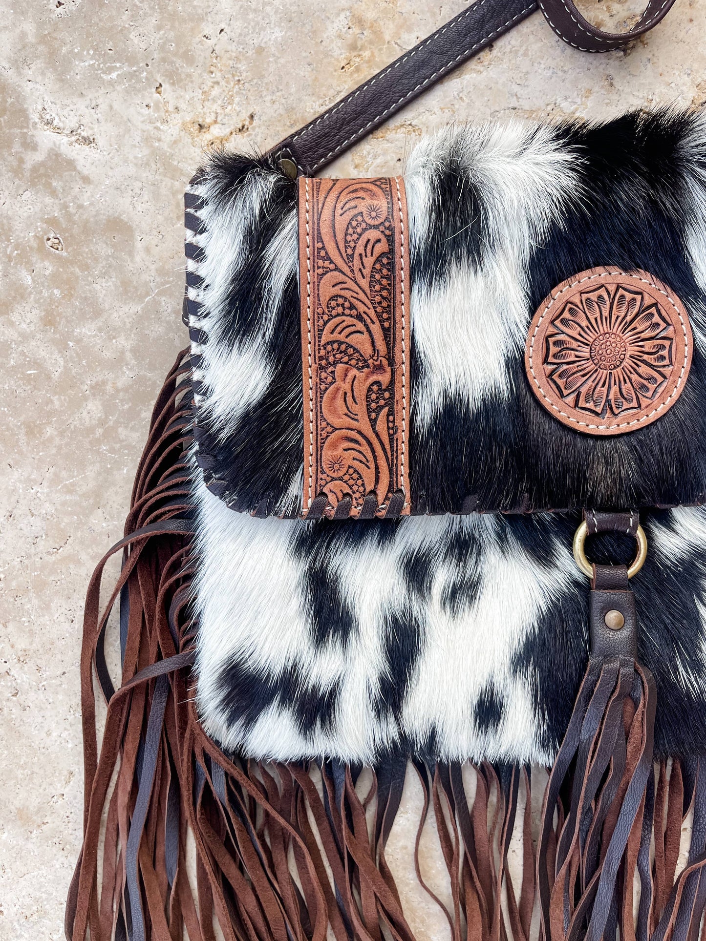 THE STEVIE COWHIDE PURSE